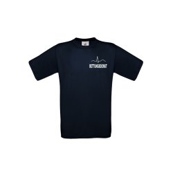 T-Shirt Rettungsdienst blau Aufdruckfarbe silber 2XL