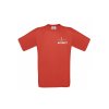 T-Shirt Notarzt rot Aufdruckfarbe schwarz L