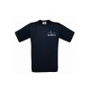 T-Shirt Not&auml;rztin blau Aufdruckfarbe silber-reflektierend S