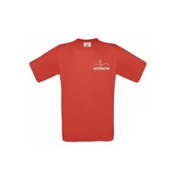 T-Shirt Not&auml;rztin rot Aufdruckfarbe wei&szlig; 3XL