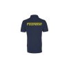 Polo-Shirt mit Aufdruck Feuerwehr - blau Aufdruckfarbe neongelb XS