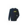 Sweatshirt mit Aufdruck Feuerwehr + Stadt - blau Aufdruckfarbe silber-reflektierend L