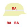 Helmkennzeichnung RA - rot reflektierend