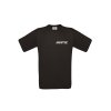 T-Shirt JUSTIZ schwarz Aufruckfarbe silber M