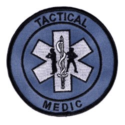 Abzeichen Tactical Medic dunkelgrau