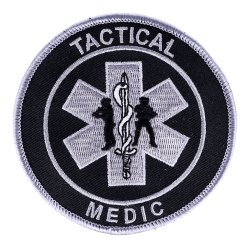 Abzeichen Tactical Medic schwarz