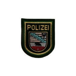 Abzeichen Polizei Sachsen-Anhalt gr&uuml;n gestickt (Jacke)