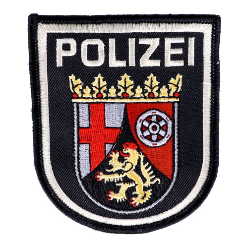 Abzeichen Polizei Rheinland Pfalz schwarz gestickt