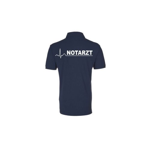 T-Shirt navy NOTARZT mit roter EKG-Linie 