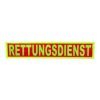 R&uuml;ckenschild RETTUNGSDIENST negativ rot/gelb 42 x 8cm