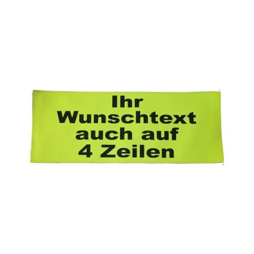 R&uuml;ckenschild Wunschtext mattgelb 42 x 16cm