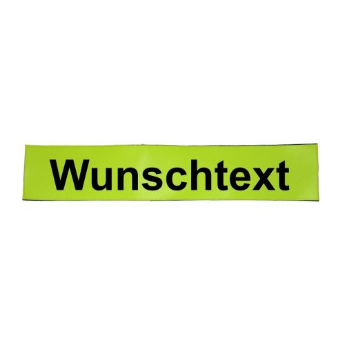 Rückenschild Wunschtext matt gelb 38 x 8cm