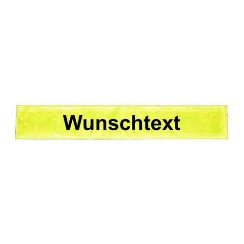 R&uuml;ckenschild Wunschtext gelb 30 x 5cm