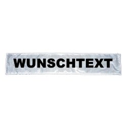R&uuml;ckenschild Wunschtext wei&szlig; 42 x 8cm