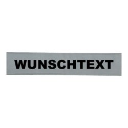 R&uuml;ckenschild Wunschtext silber-reflex 42 x 8cm