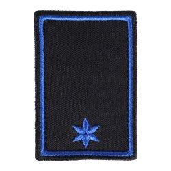 Dienststellungsabzeichen 1 Stern blau + Paspel