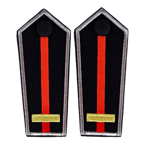 Schulterklappen Balken rot + 1 Balken gold - Verbandsführer