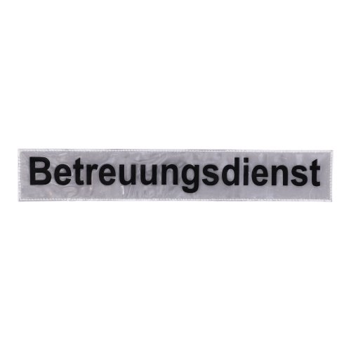 R&uuml;ckenschild Betreuungsdienst - 30 x 5cm - wei&szlig;