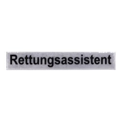 Rückenschild Rettungsassistent - 30 x 5cm - weiß