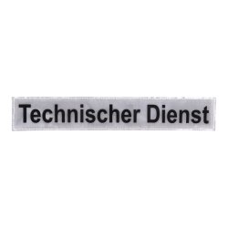 Rückenschild Technischer Dienst - 30 x 5cm - weiß