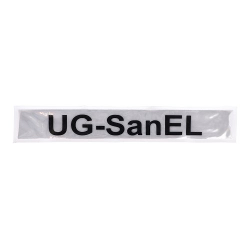 Rückenschild UG-SanEL - 30 x 5cm - weiß
