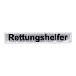 R&uuml;ckenschild Rettungshelfer - 30 x 5cm - wei&szlig;