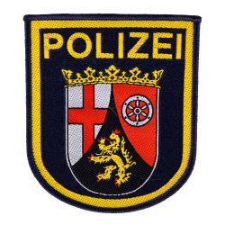 Abzeichen Polizei Rheinland Pfalz blau gewebt