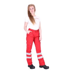 Einsatzhose Rettungsdienst rot - Reflex silber 48