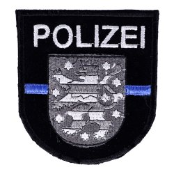 Abzeichen Polizei Th&uuml;ringen Blueline tarn