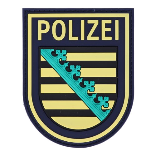 Rubberpatch Polizei Sachsen - farbig