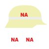 Helmkennzeichnung NA - reflektierend rot