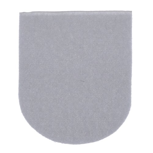 Klettzuschnitt (Flausch) grau wappenf&ouml;rmig, ca. 8,5 x 9,5cm
