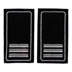 Schulterschlaufen Feuerwehr 3 Balken silber + Paspel silber