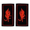 Schulterschlaufen Feuerwehr JF rot + Paspel rot