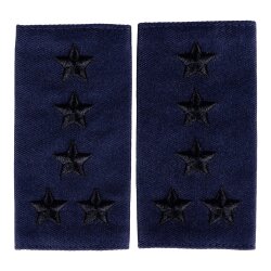 Schulterschlaufen ZOLL / 5 Sterne schwarz