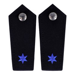 Schulterklappen 1 Stern blau (Modell H/Thü)