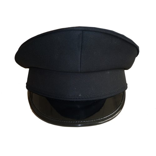 M&uuml;tze Polizei blau rund mit gl&auml;nzendem Schirm 53