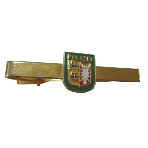 Krawattenklammer Polizei Schleswig-Holstein - Wappen gr&uuml;n
