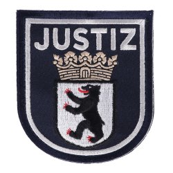 Abzeichen Justiz Berlin blau gestickt mit Klett