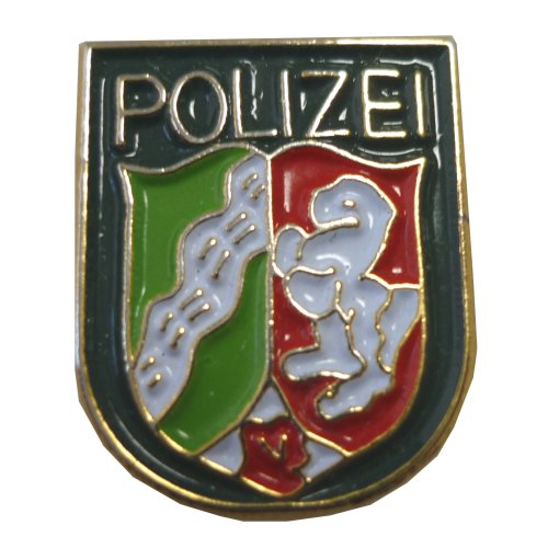 Pin Polizeiwappen NRW gr&uuml;n