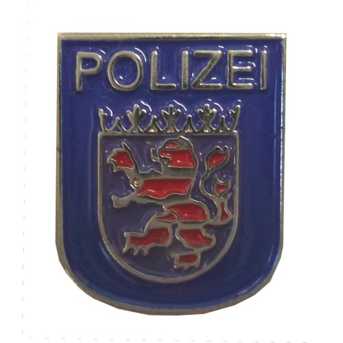 Pin Polizeiwappen Hessen blau