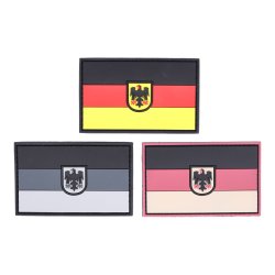 Rubberpatch Flagge Deutschland mit Bundesadler 5 x 8cm