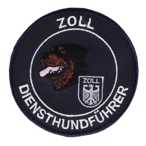 Abzeichen Zoll Diensthundführer Rottweiler blau