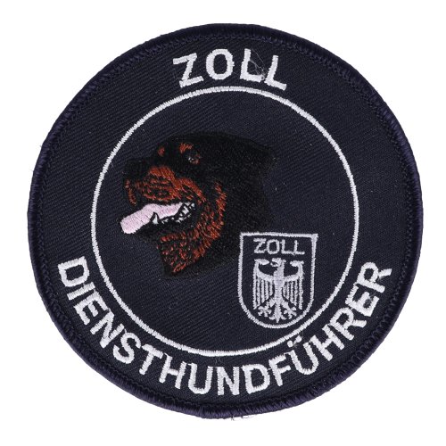 Abzeichen Zoll Diensthundf&uuml;hrer Rottweiler blau