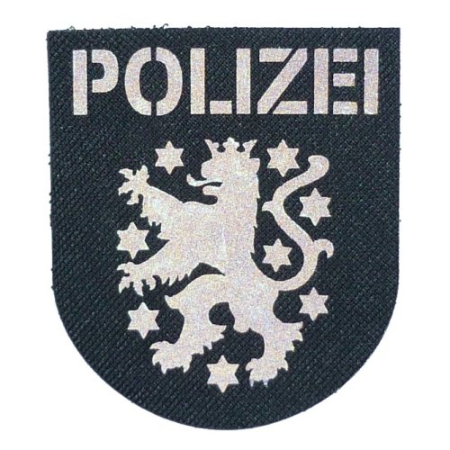Abzeichen Polizei Th&uuml;ringen Lasercut grau wei&szlig;