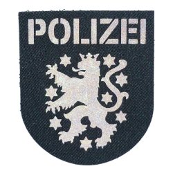 Abzeichen Polizei Th&uuml;ringen Lasercut grau wei&szlig;
