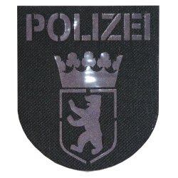 Abzeichen Polizei Berlin Lasercut schwarz wei&szlig;