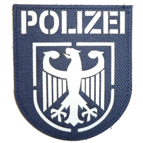 Abzeichen Bundespolizei Lasercut dunkelblau wei&szlig;