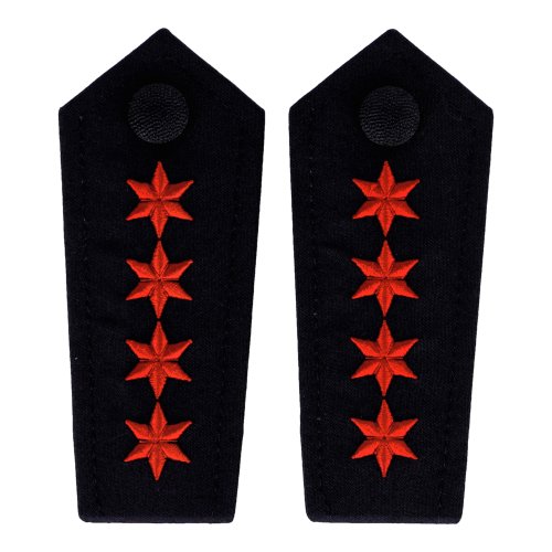 Schulterklappen 4 Sterne rot (FW Sachsen)
