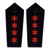 Schulterklappen 4 Sterne rot (FW Sachsen)